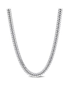 AMOUR 5.5mm Double Curb Link Chain Necklace In Sterling Silver, 18 In