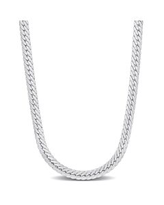 AMOUR Herringbone Chain Necklace In Sterling Silver, 18 In