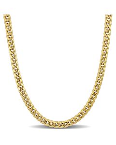 AMOUR 6.15mm Miami Cuban Link Chain Necklace In 10K Yellow Gold, 20 In