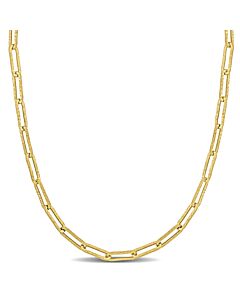 AMOUR 6.3mm Textured Paperclip Chain Necklace In 10K Yellow Gold, 24 In