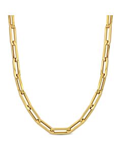 Amour 6.5mm Oval Link Chain Necklace in 10k Yellow Gold - 16.5 in