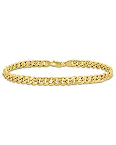 AMOUR 6.6mm Curb Chain Bracelet In 10K Yellow Gold, 9 In