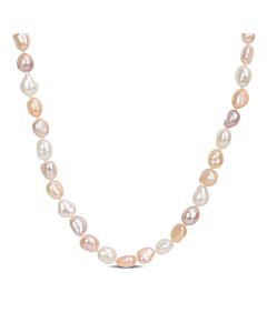AMOUR 7.5-8mm Multi-color Freshwater Cultured Pearl Endless Pearl Necklace, 64 In