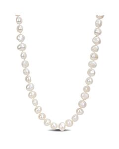 AMOUR 9-10mm Freshwater Cultured Pearl Graduated Endless Pearl Strand Necklace