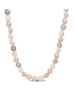 AMOUR 9-10mm Multi-color Freshwater Cultured Pearl Endless Necklace, 64 In