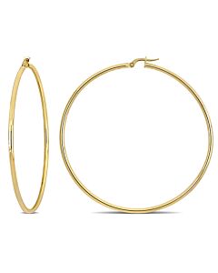 Amour 65mm Polished Hoop Earrings in 10k Yellow Gold