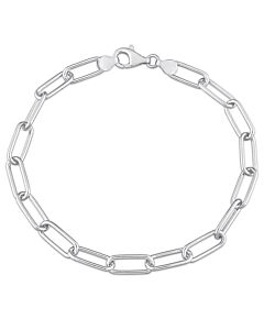 AMOUR 6mm Paperclip Chain Bracelet In Sterling Silver, 9 In