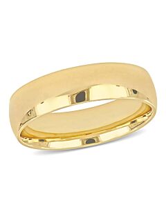 Amour 6mm Polished Finish Wedding Band in 14k Yellow Gold