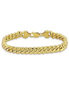 AMOUR 8.8mm Curb Chain Bracelet In 10K Yellow Gold, 9 In