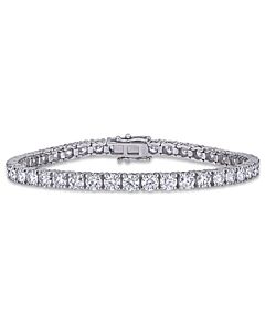 AMOUR 9 1/2 CT DEW Created Moissanite Tennis Bracelet In Sterling Silver
