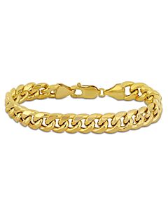 AMOUR 9.25mm Miami Cuban Link Chain Bracelet In 10K Yellow Gold, 7.5 In
