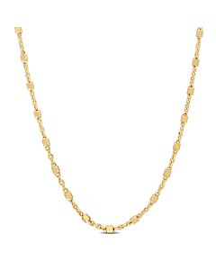 AMOUR Bead Chain Necklace In Yellow Plated Sterling Silver, 16 In