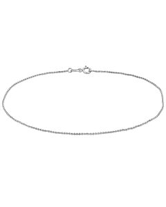 Amour Cable Chain Bracelet in Platinum, 9 in