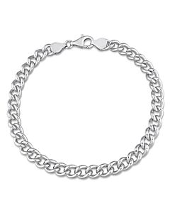 AMOUR 6.5mm Curb Link Chain Bracelet In Sterling Silver, 9 In