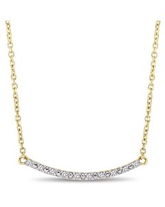 AMOUR Diamond Bar Necklace In 10K Yellow Gold