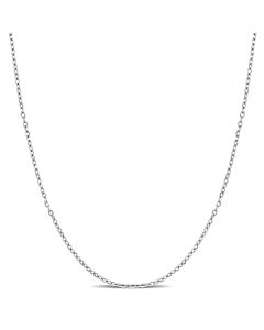 AMOUR Diamond Cut Cable Chain Necklace In Platinum, 18 In