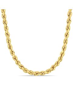 AMOUR 18 Inch Rope Chain Necklace In 10K Yellow Gold (5 Mm)