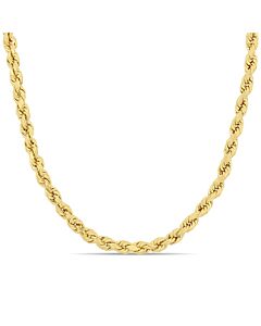 AMOUR 18 Inch Rope Chain Necklace In 14K Yellow Gold (4 Mm)