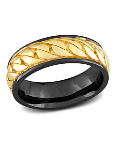 Amour Fashion Ring Yellow Silver Black Ruthenium Plated