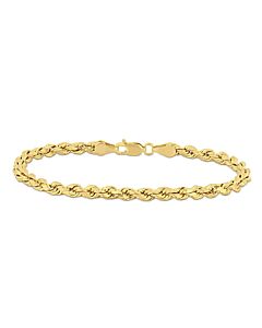 AMOUR Rope Chain Bracelet In 10K Yellow Gold (4 Mm/7.5 Inch)