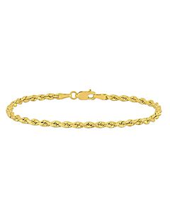 Amour Fashion Rope Chain Bracelet in 14k Yellow Gold JMS005087
