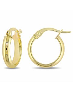 AMOUR Hoop Earrings In Italian in 10K Yellow Gold