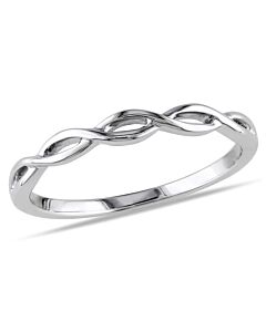Amour Infinity Wedding Band in 14K White Gold