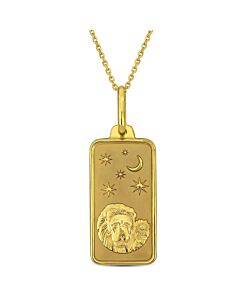 AMOUR Leo Horoscope Necklace In 10K Yellow Gold