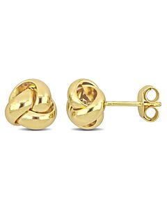 AMOUR Love Knot Earrings In 14K Yellow Gold