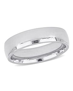Amour Men's 5.5mm Comfort Fit Wedding Band in 14k White Gold