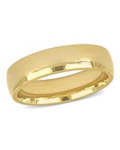 Amour Men's 5.5mm Polished Finish Comfort Fit Wedding Band in 14k Yellow Gold