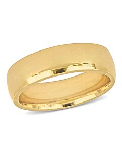 Amour Men's 6.5mm Polished Finish Comfort Fit Wedding Band in 14k Yellow Gold