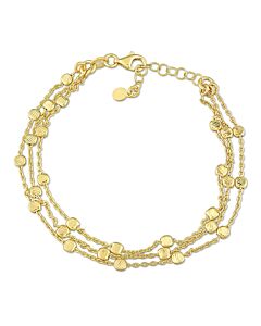 AMOUR Multi-Strand Chain Bracelet In Yellow Plated Sterling Silver, 7.5 In