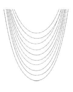 AMOUR Multi-Strand Chain Necklace In Sterling Silver, 16 In