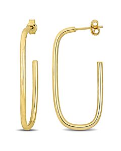 AMOUR Open Rectangular Earrings In 10K Yellow Gold
