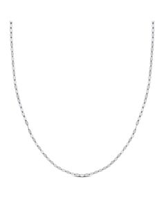AMOUR Oval Bead Chain Necklace In Platinum, 16 In