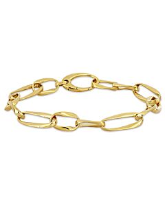 Amour Oval Link Bracelet in 14k Yellow Gold - 7 in.
