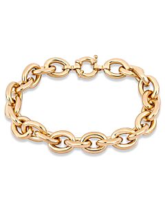 AMOUR Oval Link Bracelet In Yellow Plated Sterling Silver