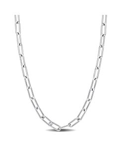 AMOUR 3.5mm Paperclip Chain Necklace In Sterling Silver, 16 In
