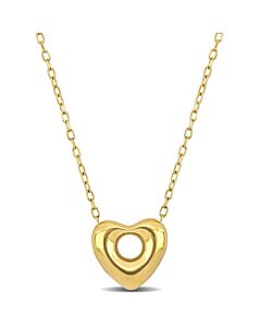 Amour Puff Heart Necklace in 10k Yellow Gold - 18 in