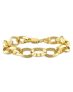 AMOUR Rolo Chain Bracelet In Yellow Plated Sterling Silver, 7.5 In