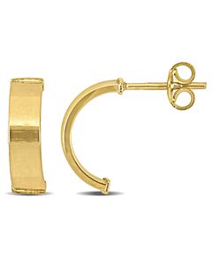 AMOUR Semi-hoop Earrings In 10K Yellow Gold