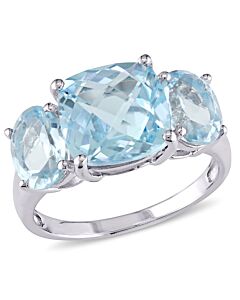 Amour Silver 8 2/5 CT TGW Blue Topaz - Sky Fashion Ring