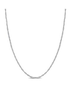 AMOUR Singapore Chain Necklace In Platinum, 16 In