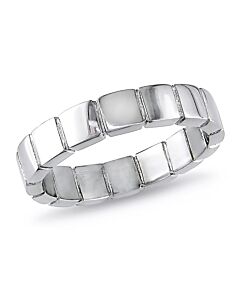 Amour Stainless Steel Band Ring with Square Design