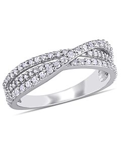 Amour Sterling Silver 1/2 CT TDW Diamond Ring