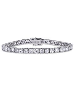 Amour Sterling Silver 9 1/2 CT TGW Created Moissanite Tennis Bracelet