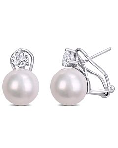 Amour-Sterling-Silver-Cultured-Freshwater-Pearl-and-1-1-6-CT-TGW-White-Topaz-Earrings
