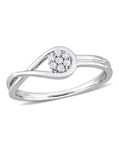 Amour Sterling Silver Diamond Accent Infinity Promise Ring