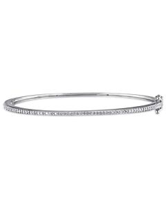 AMOUR 1/4 CT TW Diamond Bangle In Sterling Silver